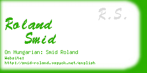 roland smid business card